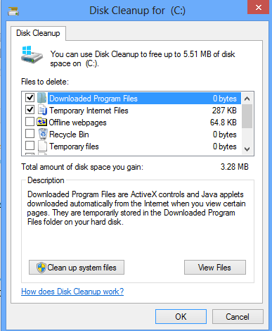 Windows 8 disk temizleme