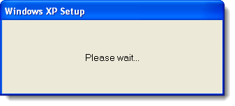 Windows XP'de lütfen iletişim kutusunu bekleyin