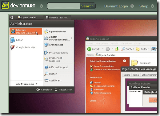 Ubuntu Işık Teması Deviantart Sayfası