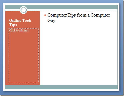 Content with Caption Layout in PowerPoint