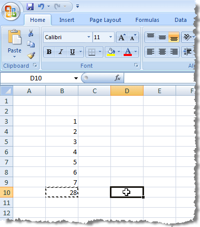 Cell copied with relative references