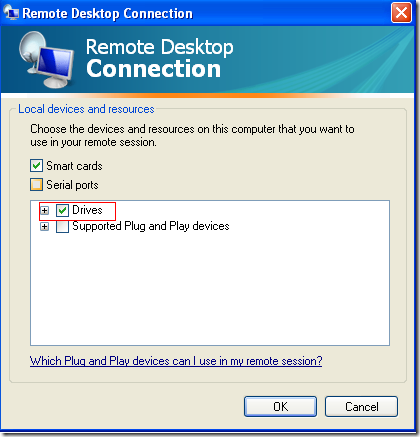 Remote Desktop Drives