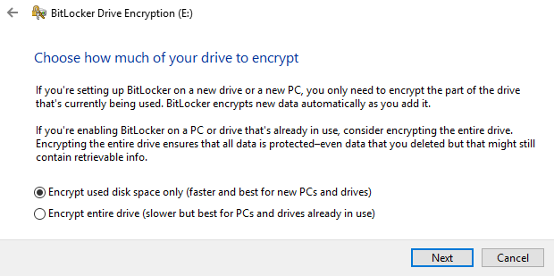 encrypt drive