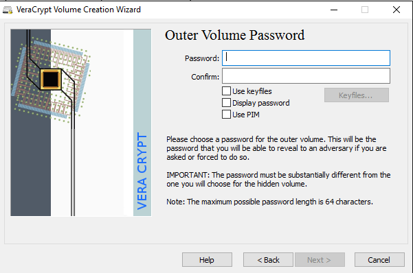 outer volume password