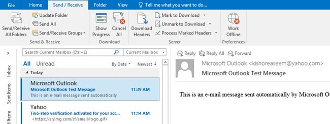 email loading outlook