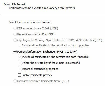 certificate format