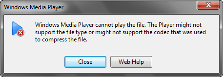 cannot play file