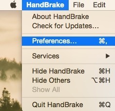 handbrake preferences mac