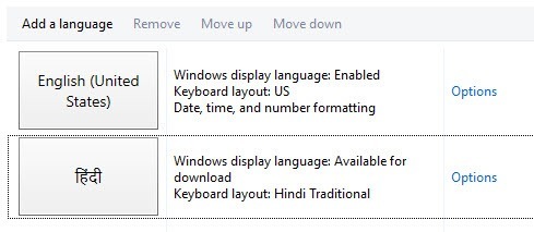 windows 10 added language