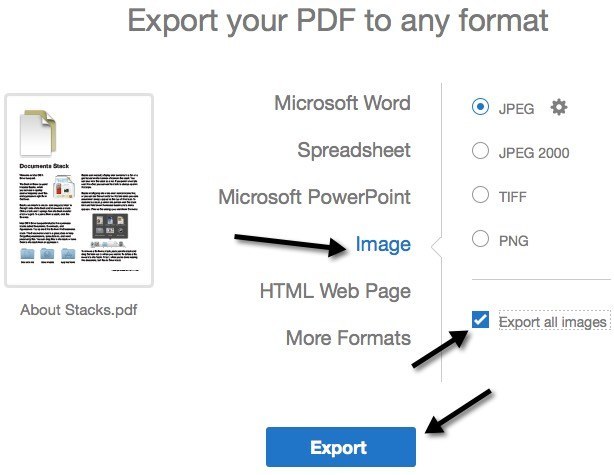export all images