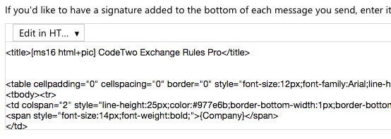 html code signature