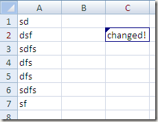 excel changes