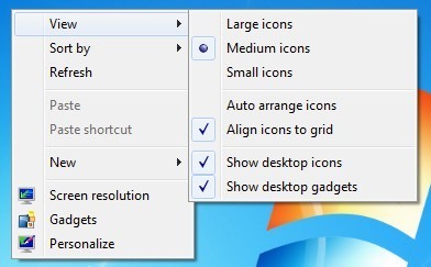 show desktop icons