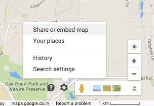 share or embed map