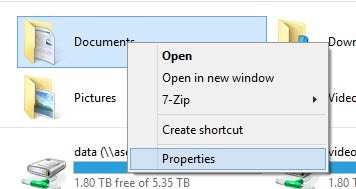 folder properties