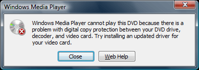 cannot play dvd