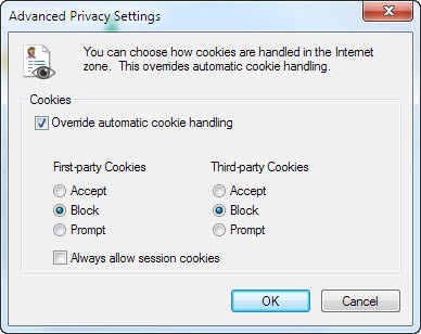 block cookies