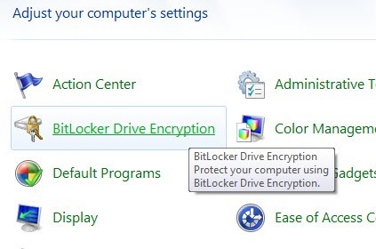 bitlocker drive encryption