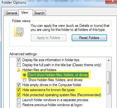 hidden folders files