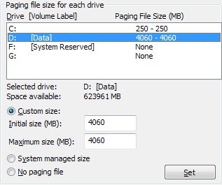 optimized paging file
