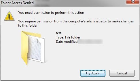 unable delete folder