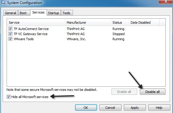 msconfig