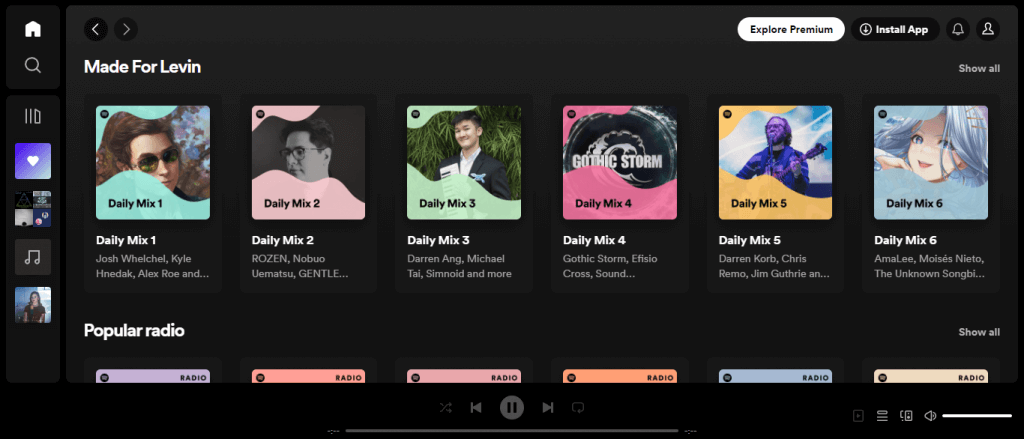 Web görselinde Spotify Çalma Listesini Karıştırma