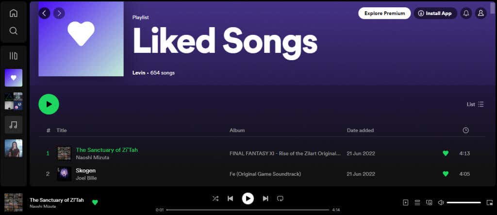 Web görüntüsü 2'de Spotify Çalma Listesini Karıştırma