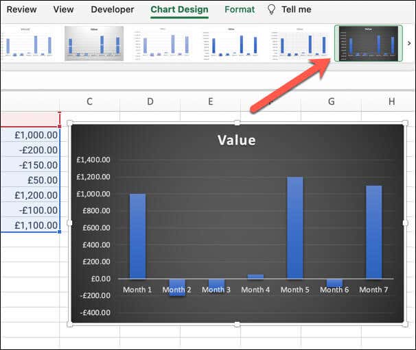 Microsoft Excel'de Şelale Grafiği Nasıl Oluşturulur? resim 7